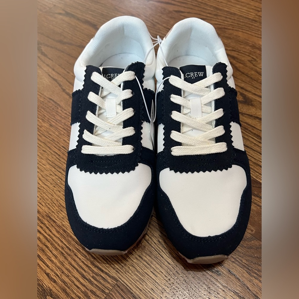 J Crew Factory Nylon Striped City Sneakers Size 7.5